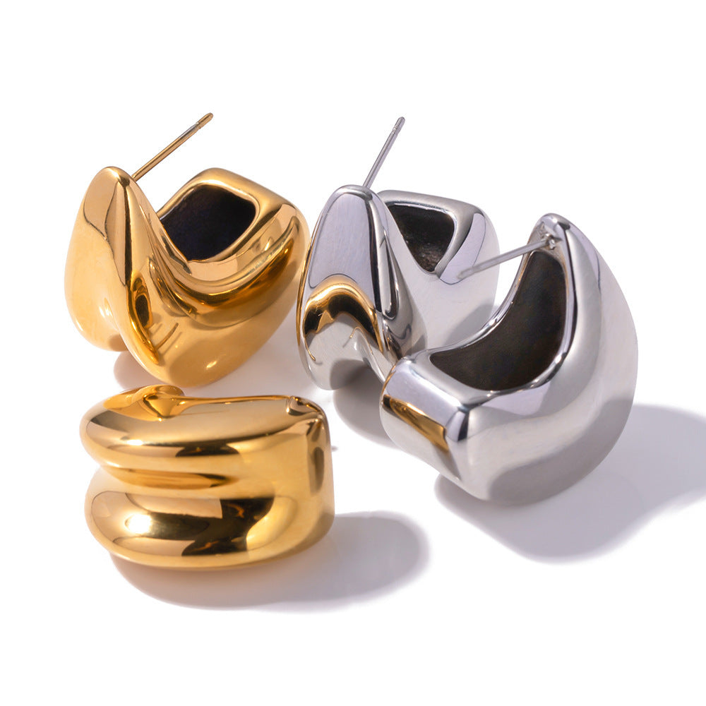 Chunky Hoop Earrings - Eliza Jewellery