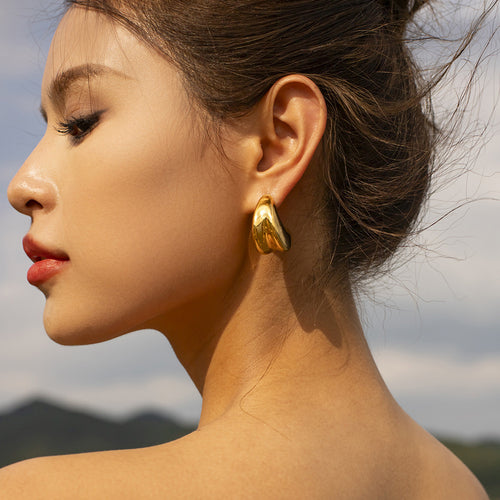 Chunky Hoop Earrings - Eliza Jewellery