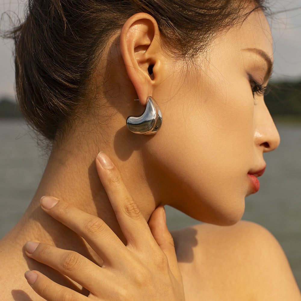 Chunky Hoop Earrings - Eliza Jewellery