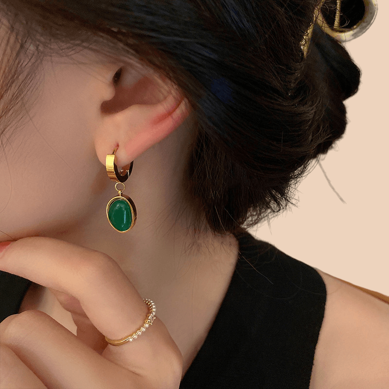 Emerald Earrings - Eliza Jewellery