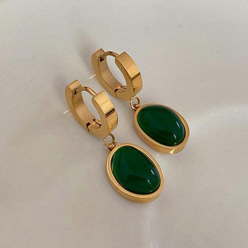 Emerald Earrings - Eliza Jewellery