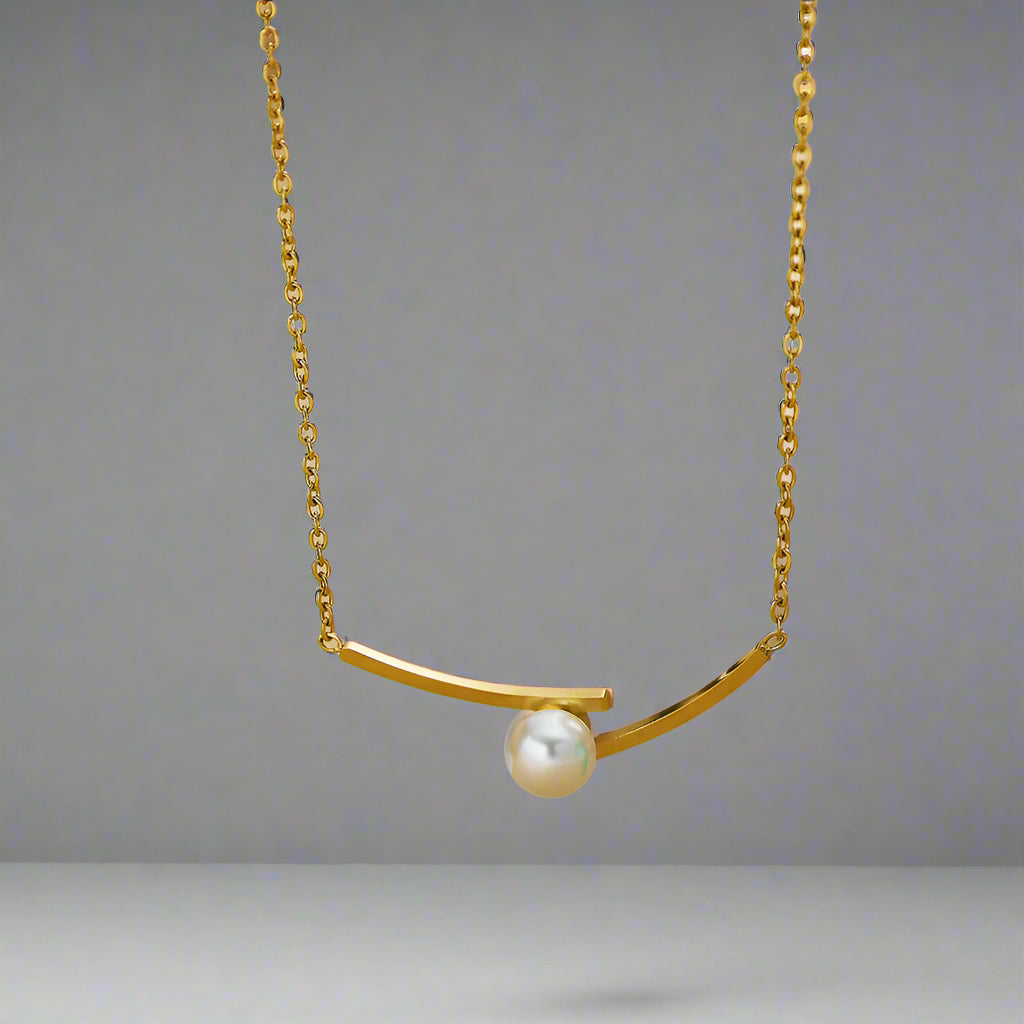 Floating Pearl Pendant - Eliza Jewellery