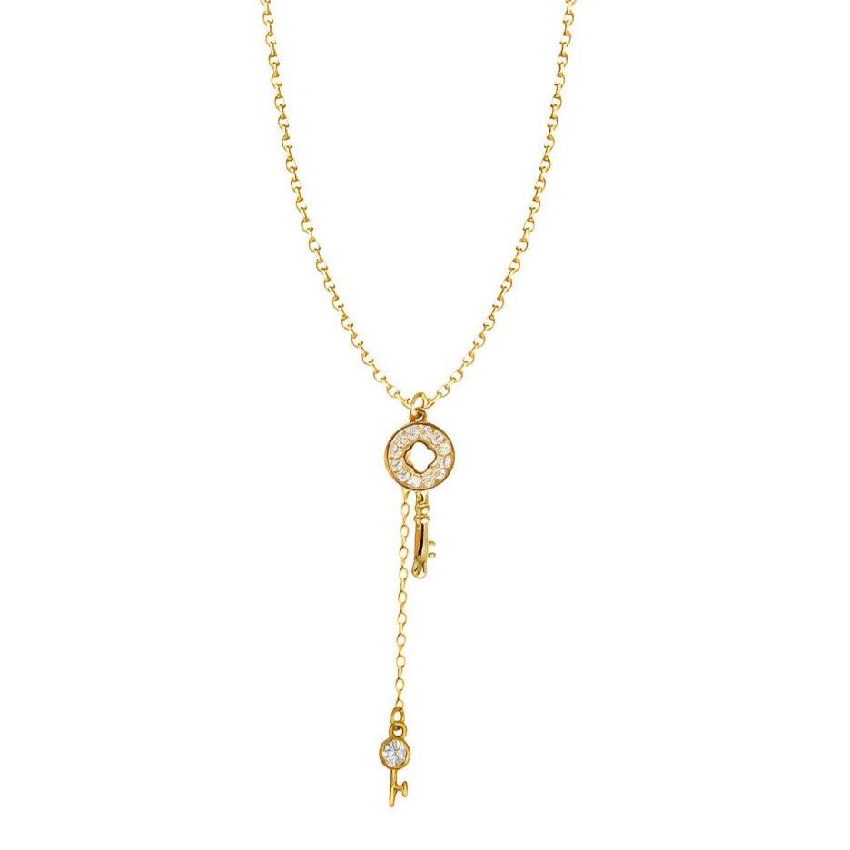 Gold Keys Necklace - Eliza Jewellery