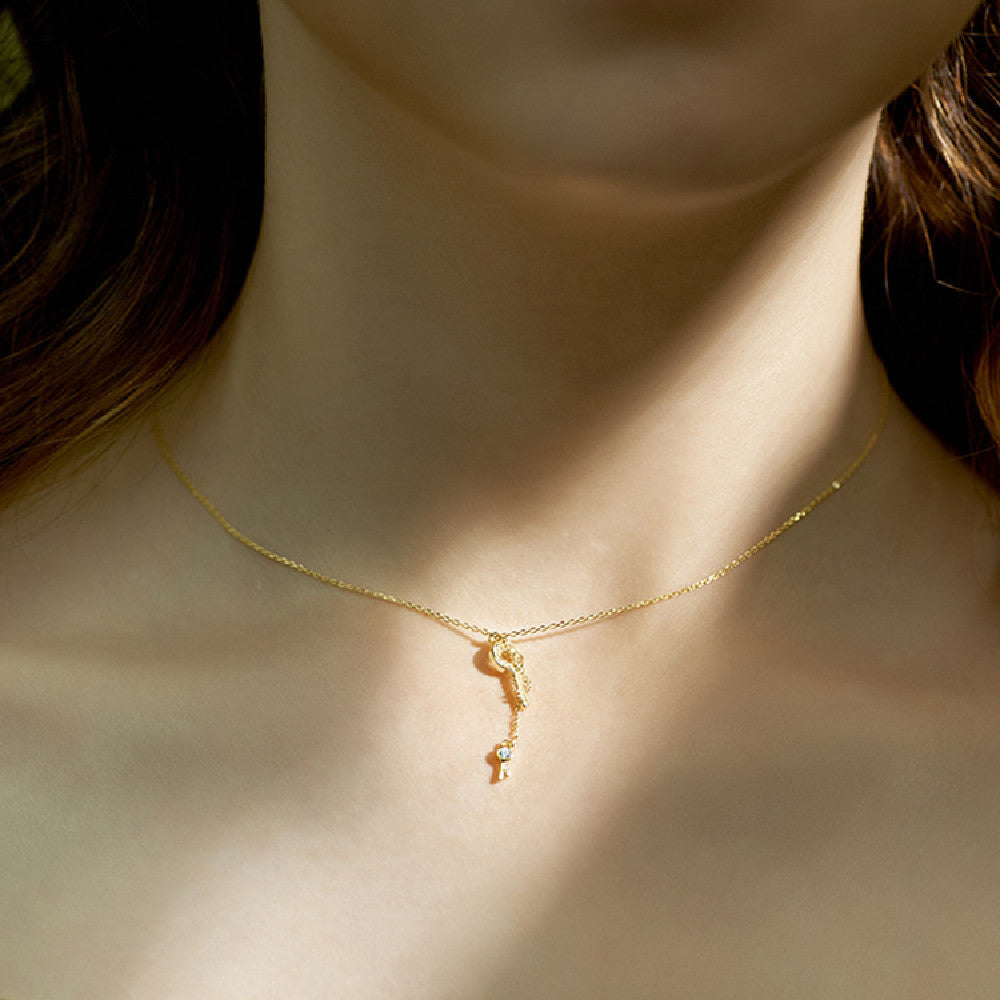 Gold Keys Necklace - Eliza Jewellery