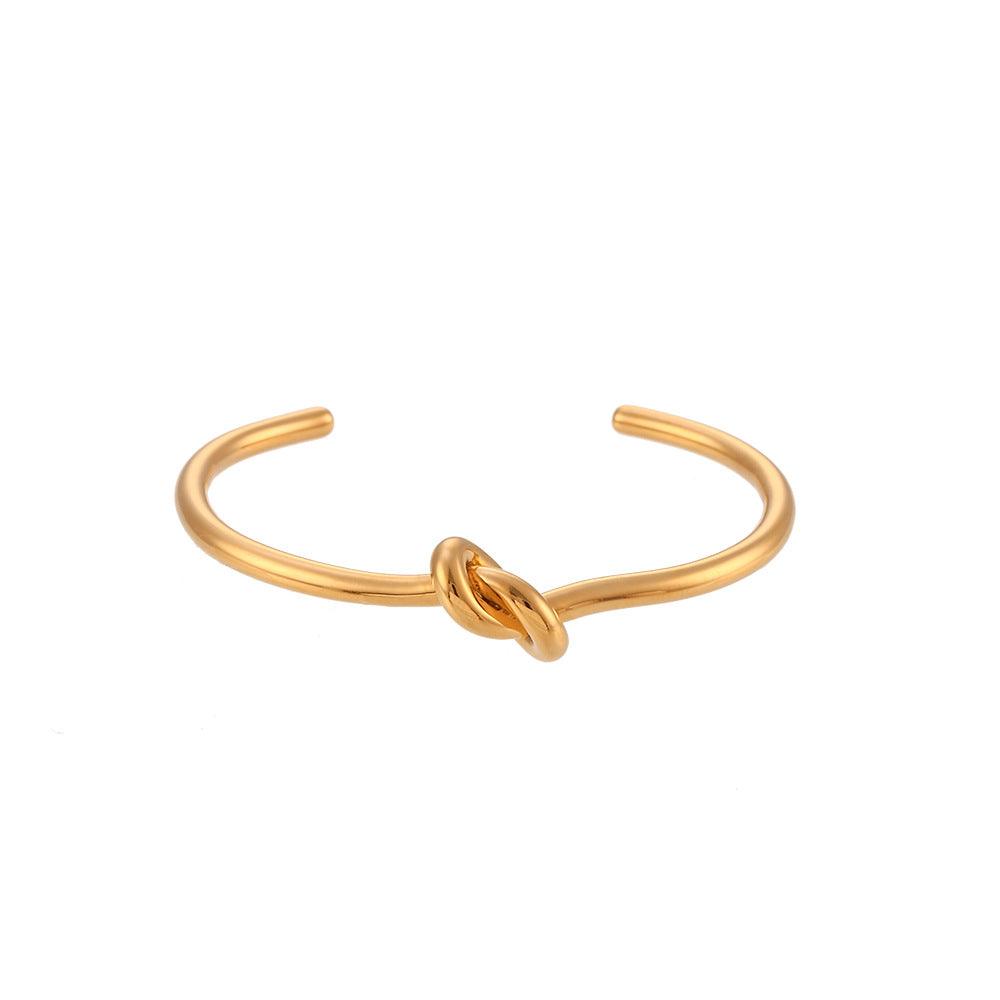Gold Knot Bangle - Eliza Jewellery