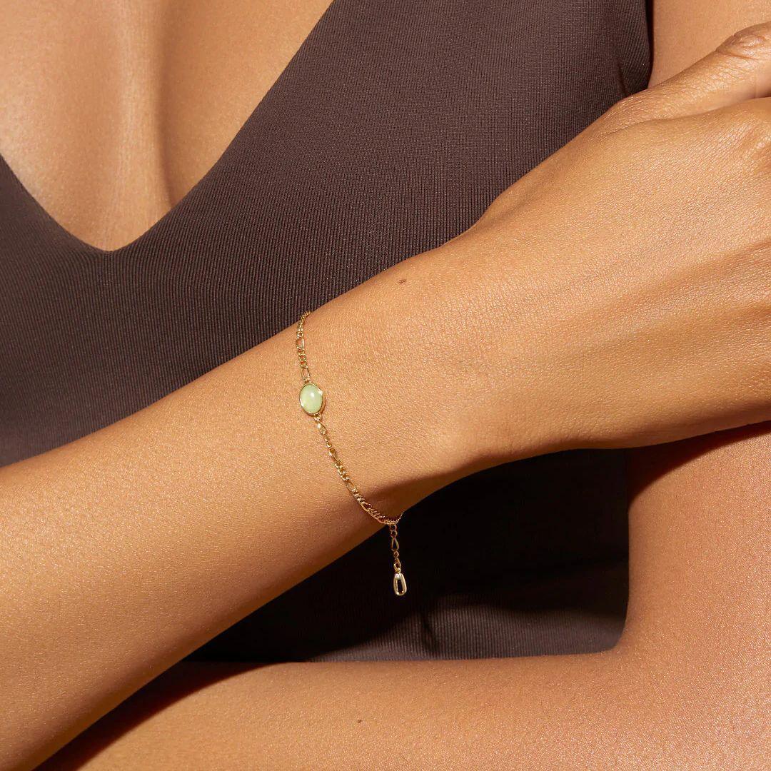Green & Gold Bracelet - Eliza Jewellery