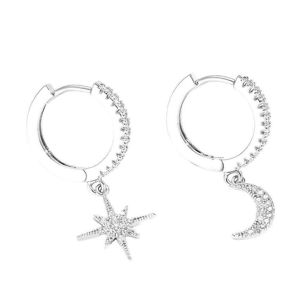 Moon & Star Earrings - Eliza Jewellery