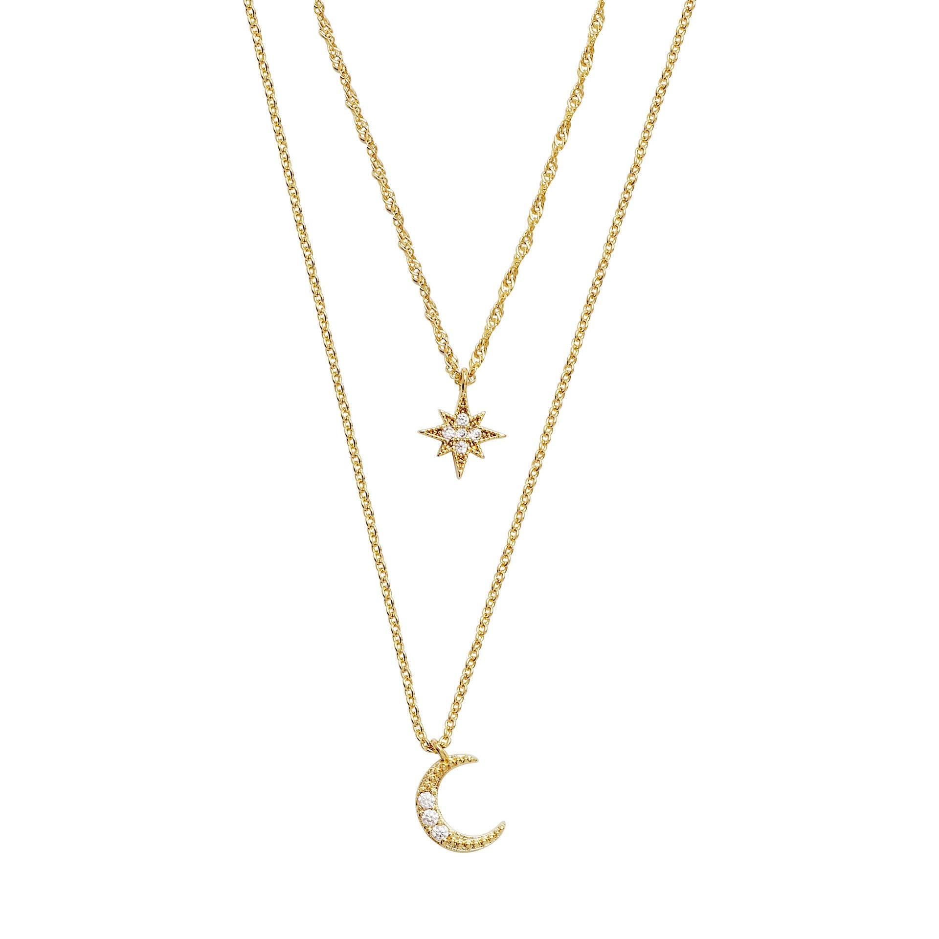 Star & Moon Necklace - Eliza Jewellery